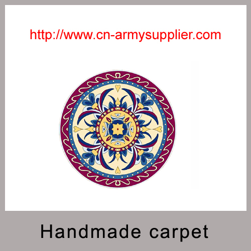 Jacquard plain cut pile loop pile wool acrylic handmade carpet rugs with backing