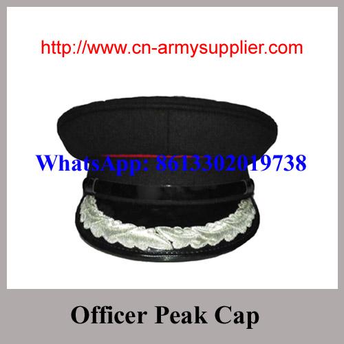 Wholesale Cheap China Army Wool Polyester Military Police Officer Peak Cap
