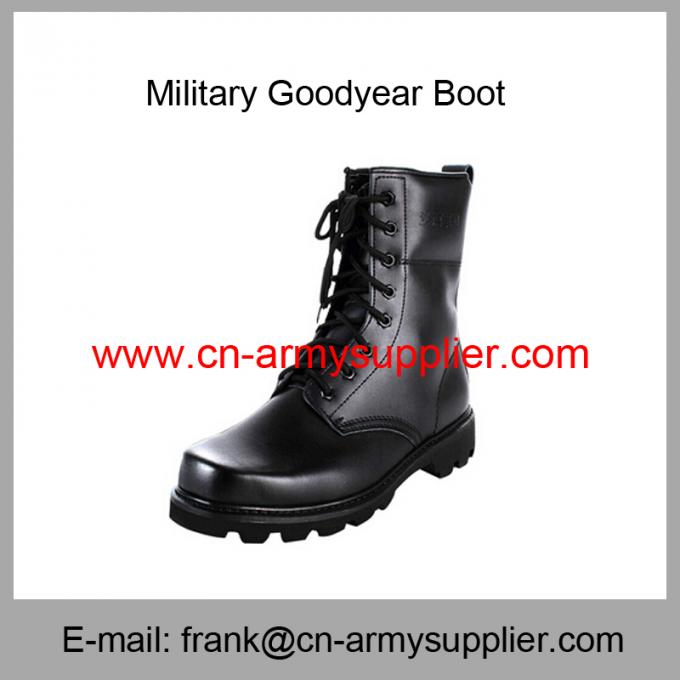 Wholesale Cheap China Black Army Full Leather Military Goodyear Combat Boot