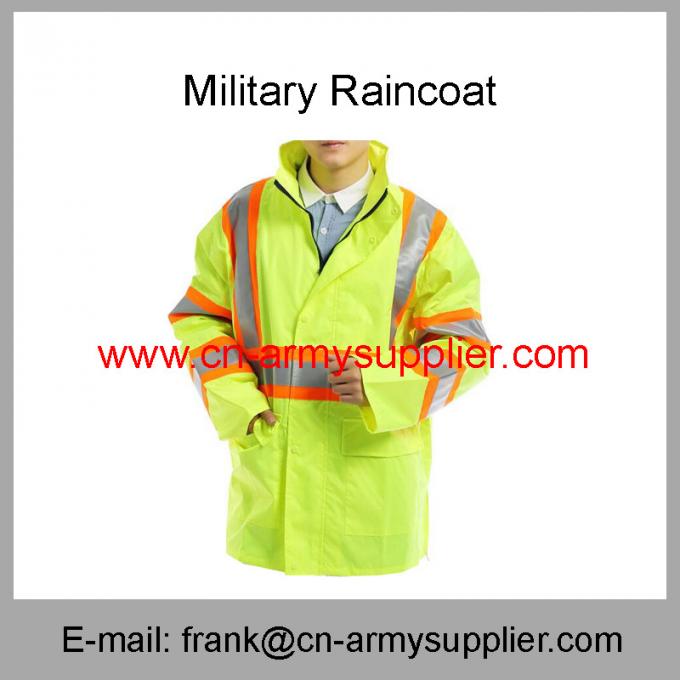 Wholesale Cheap China Military Reflective Oxford  Army Police Duty Raincoat