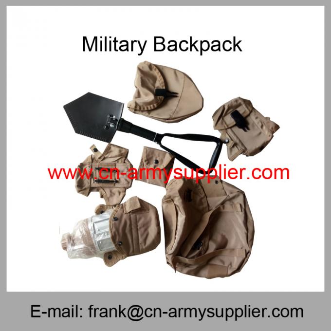 Wholesale Cheap China Qatar Army Desert Khaki Tan Nylon Military Alice Backpack