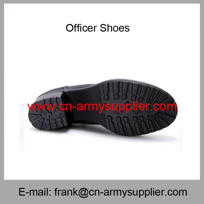 Wholesale Cheap China Military Black Leather Army Police Officer Shoes