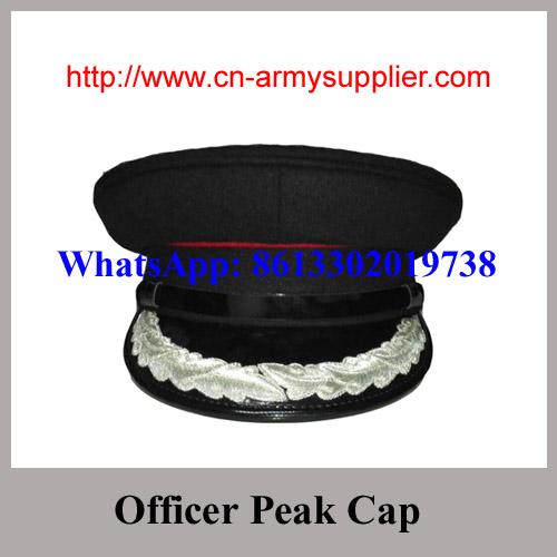 Wholesale Cheap China Army Color Military Police Officer Peak Service Cap