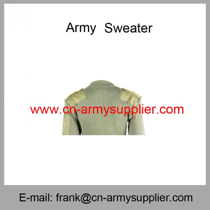 Wholesale Cheap China Military Olive Green Wool Acrylic  Army Police Cardigan