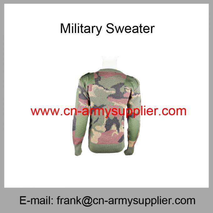 Wholesale Cheap China Military Woodland Camo Wool Acrylic  Police Army Pullover