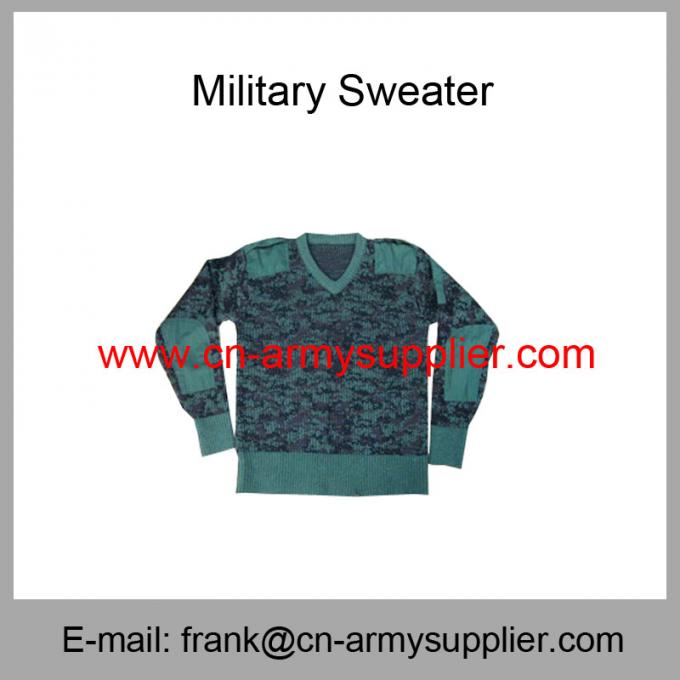 Wholesale Cheap China Military Camouflage Wool Acrylic  Police Army Cardigan