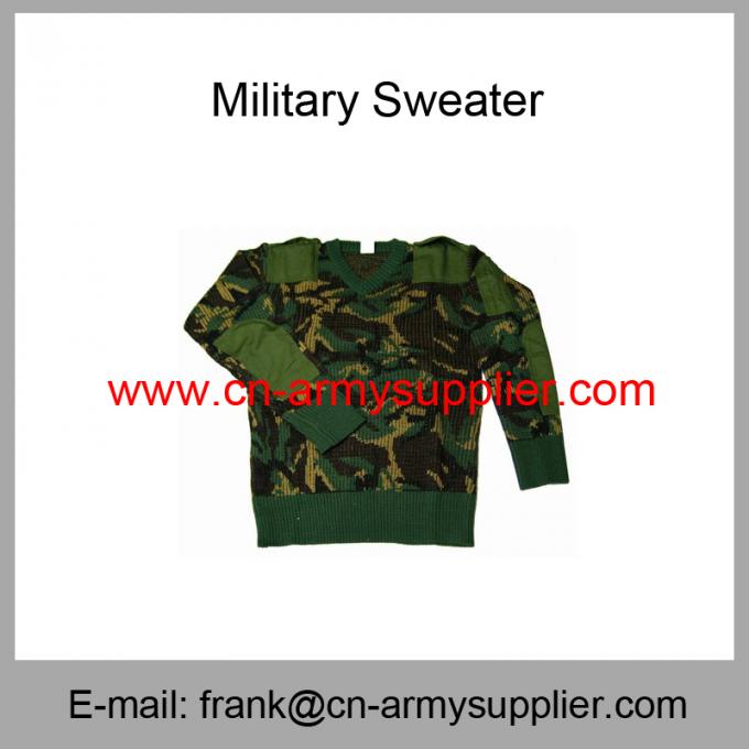 Wholesale Cheap China Army Camouflage Wool Acrylic  Police Military Sweater