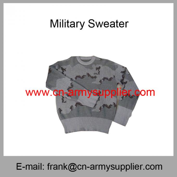 Wholesale Cheap China Army Camouflage Wool Acrylic  Police Military Pullover