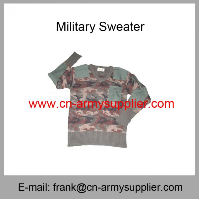 Wholesale Cheap China Army Camouflage Wool Acrylic  Police Military Pullover