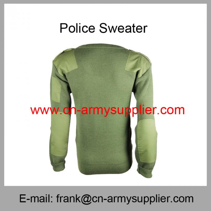 Wholesale Cheap China Military Wool Acrylic Police Army Green Sweater