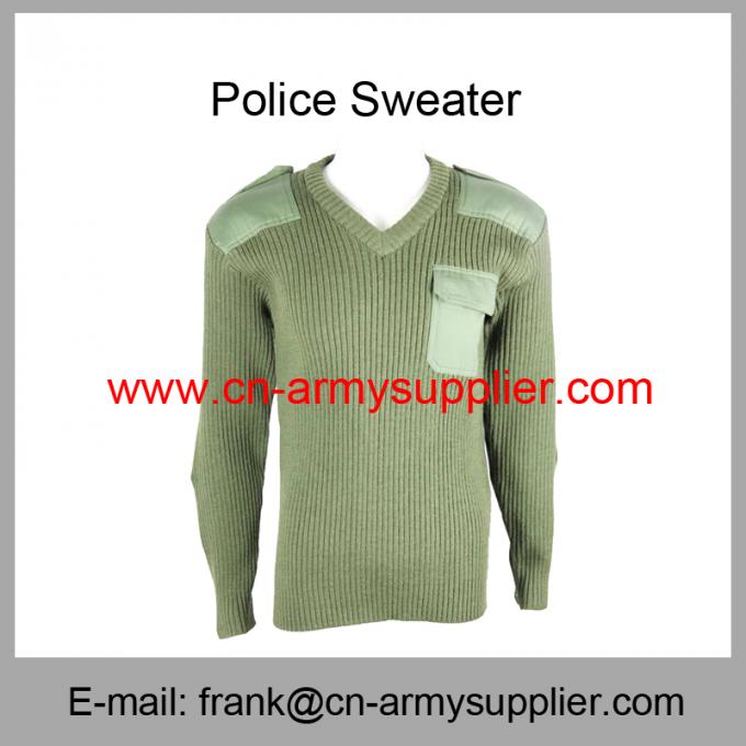 Wholesale Cheap China Military Wool Polyester Police Army Green Cardigan