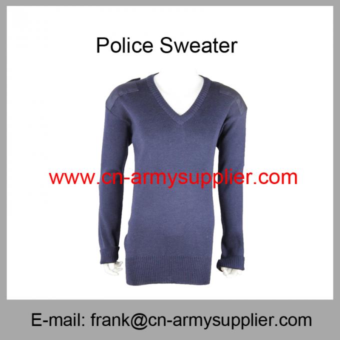 Wholesale Cheap China Military Wool Polyester Police Army Navy Blue Cardigan