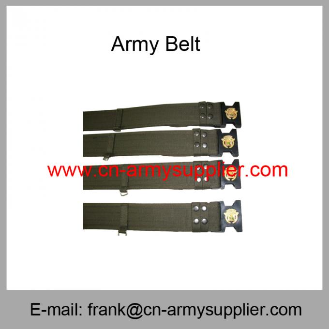 Wholesale Cheap China Army Green Military Metal Bucklet Police Duty  Belt