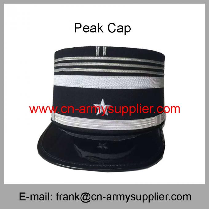 Wholesale Cheap China Army Silver Metal Color Police Rank Officer Service Cap