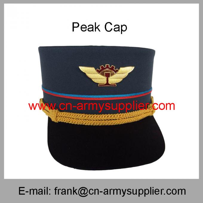 Wholesale Cheap China Army Silver Metal Color Police Rank Officer Service Cap