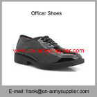Wholesale Cheap China Black Shining PU leather Military Officer Shoes