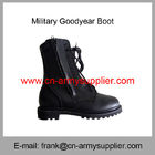 Wholesale Cheap China Army Black Full Leather Goodyear Military Combat Boot