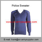 Wholesale Cheap China Army Navy Blue Military Sweater With Elbow Shoulder Patch