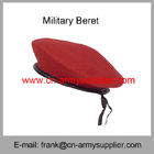 Wholesale Cheap China Military Wool Polyester Nylon Police Beret With Army Logo