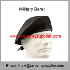 Wholesale Cheap China Military Wool Polyester Nylon Police Beret With Army Logo