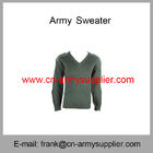 Wholesale Cheap China Army Green Wool Acrylic Military Police Sweater