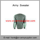Wholesale Cheap China Army Green Wool Acrylic Military Police Sweater