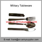 Wholesale Cheap China Military Stainless Army Fork Spoon Knife Cutlery Tableware