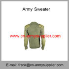 Wholesale Cheap China Military Olive Green Wool Acrylic  Army Police Cardigan