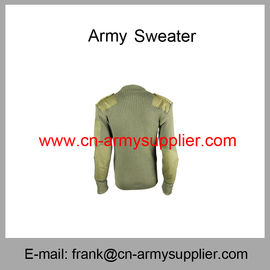 Wholesale Cheap China Military Olive Green Wool Acrylic  Army Police Cardigan