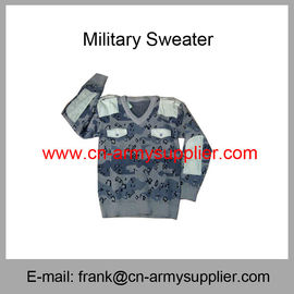 Wholesale Cheap China Army Camouflage Wool Acrylic  Police Military Pullover