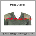 Wholesale Cheap China Military Wool Acrylic Police Army Olive Green Sweater