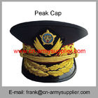 Wholesale Cheap China Army Gold Metal Color Ceremony  Police Peak Service Cap