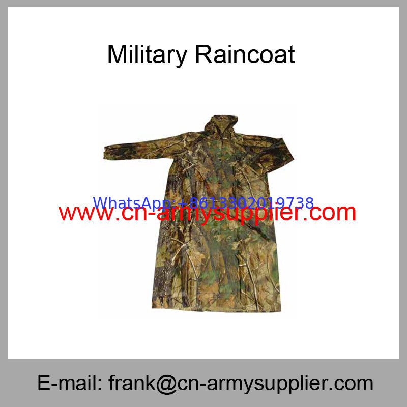 Wholesale Cheap China Military Camouflage Long  Army Raincoat