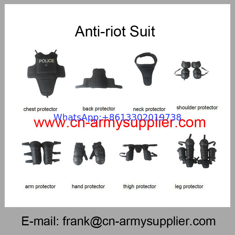 Wholesale Cheap China Black Police Anti Riot Suit With Elbow and Knee Protection
