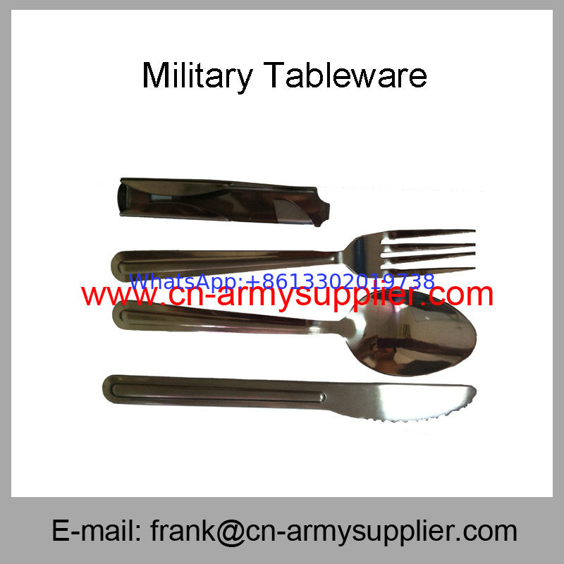 Wholesale Cheap China Military Stainless Army Fork Spoon Knife Cutlery Tableware
