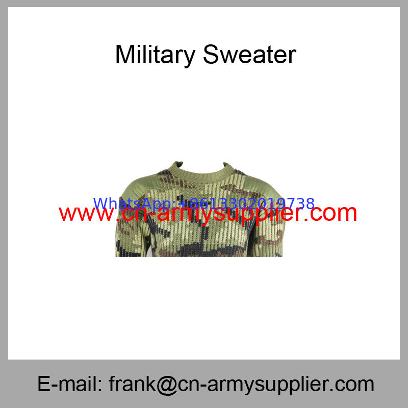 Wholesale Cheap China Military Camouflage Wool Acrylic  Police Army Sweater