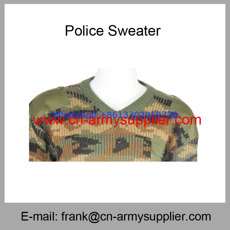 Wholesale Cheap China Military Wool Polyester Army Police Camouflage Sweater