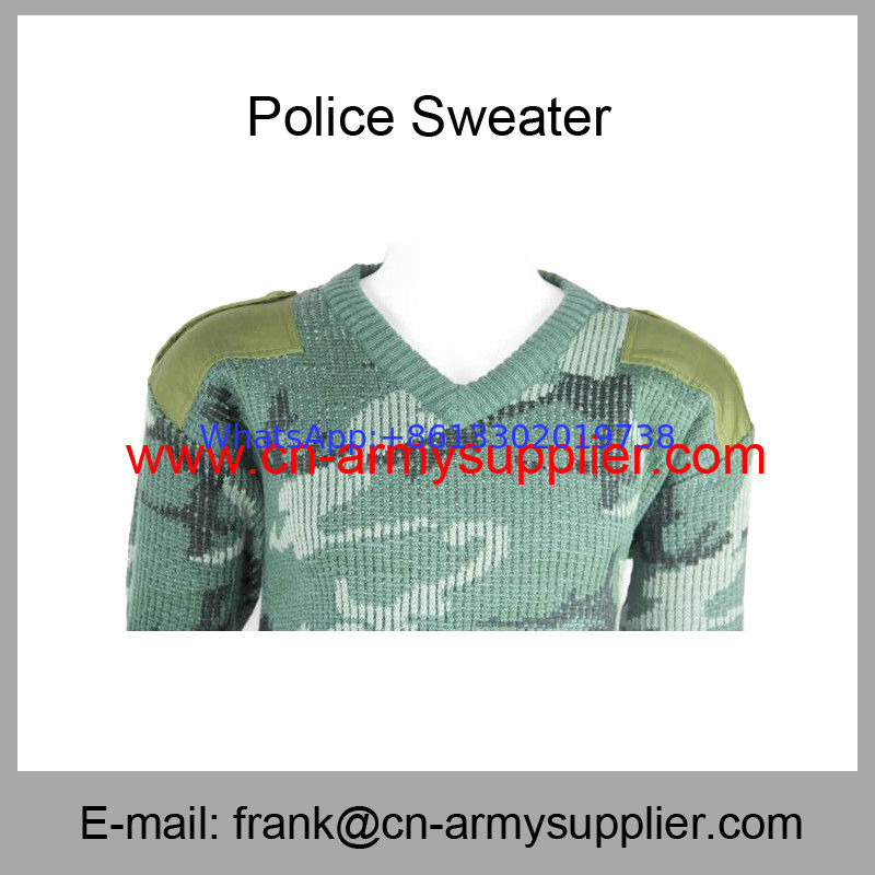 Wholesale Cheap China Military Wool Polyester Army Police Camouflage Pullover