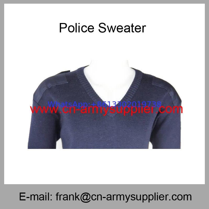 Wholesale Cheap China Military Wool Polyester Police Army Navy Blue Cardigan