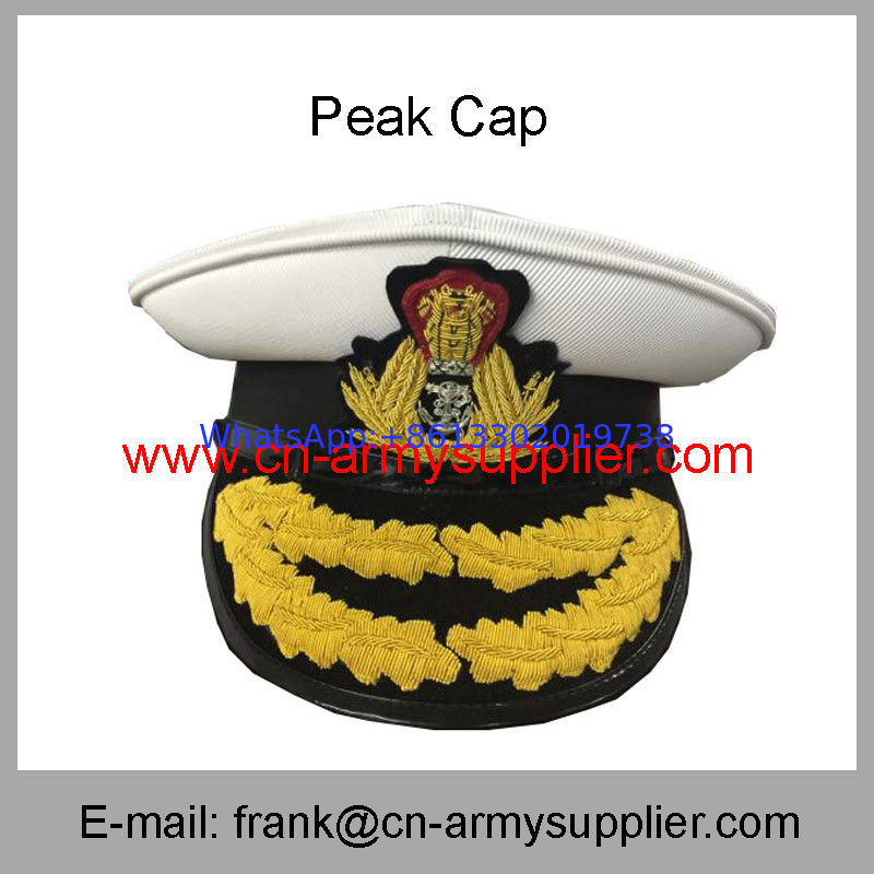 Wholesale Cheap China Army Gold Metal Color Ceremony  Police Peak Service Cap