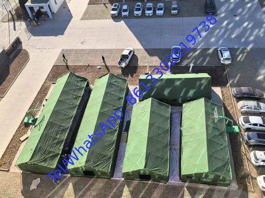 Stainless Steel Poles Military Tent Made of Cotton Canvas Fabric for Windproof Protection and Durability